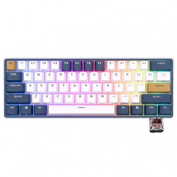 Teclado Mecánico 60% Royal Kludge RK61Plus – Tri-modes (BT/2.4GHz/USB-C)