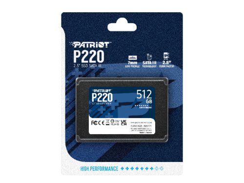 SSD Patriot P220 512GB 2.5" SATA III P220S512G25