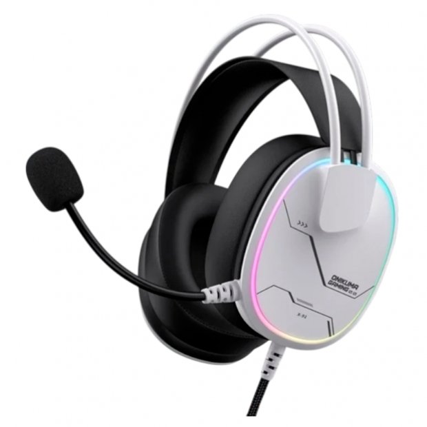 Headset Onikuma X91 White – USB PC / RGB / Mic