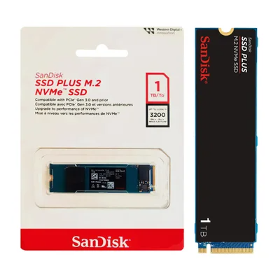 SSD SanDisk Plus 1TB M.2 NVMe PCIe 3.0