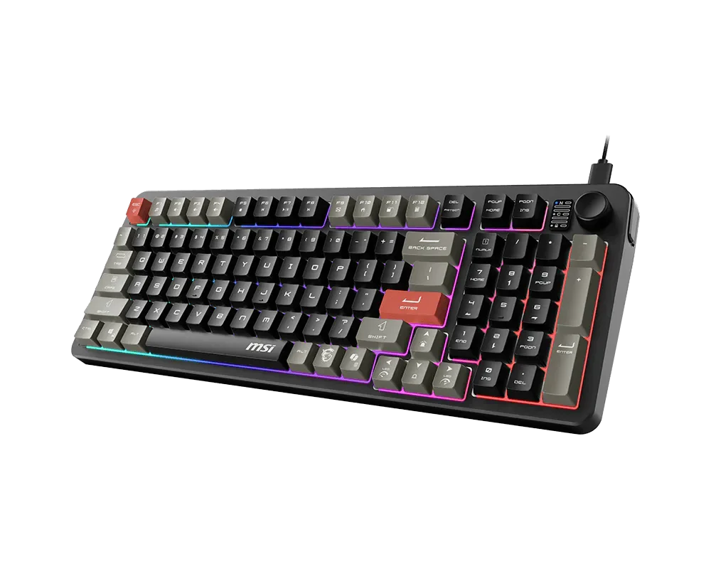 Teclado Gaming MSI Forge GK110 100% Membrana RGB USB Negro