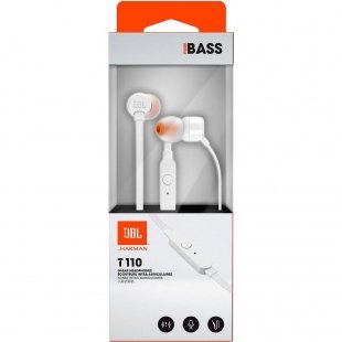 Auriculares JBL T110 con Cable Jack 3.5mm Blanco