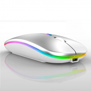 Mouse LUO LU-3044 Wireless/BT Recarregável Silver