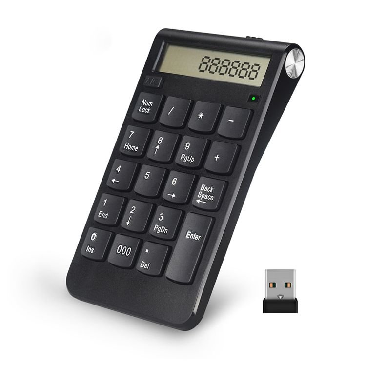 Teclado Numérico Inalámbrico Sate AK-185G – Black