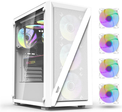 Gabinete Aigo Darkflash DK260 Mesh Air 4Fan White