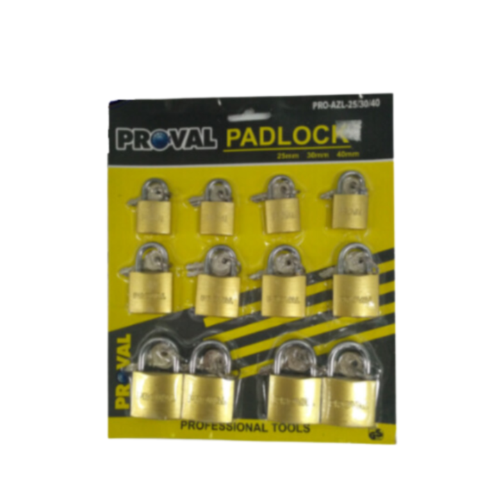 Set candado proval 25,30,40mm