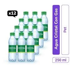 AGUA CRISTAL 250 ML CON GAS
