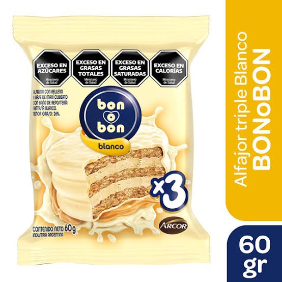 ALFAJOR BON O BON TRIPLE BLANCO