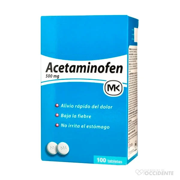 Acetaminofén Mk 500 mg
