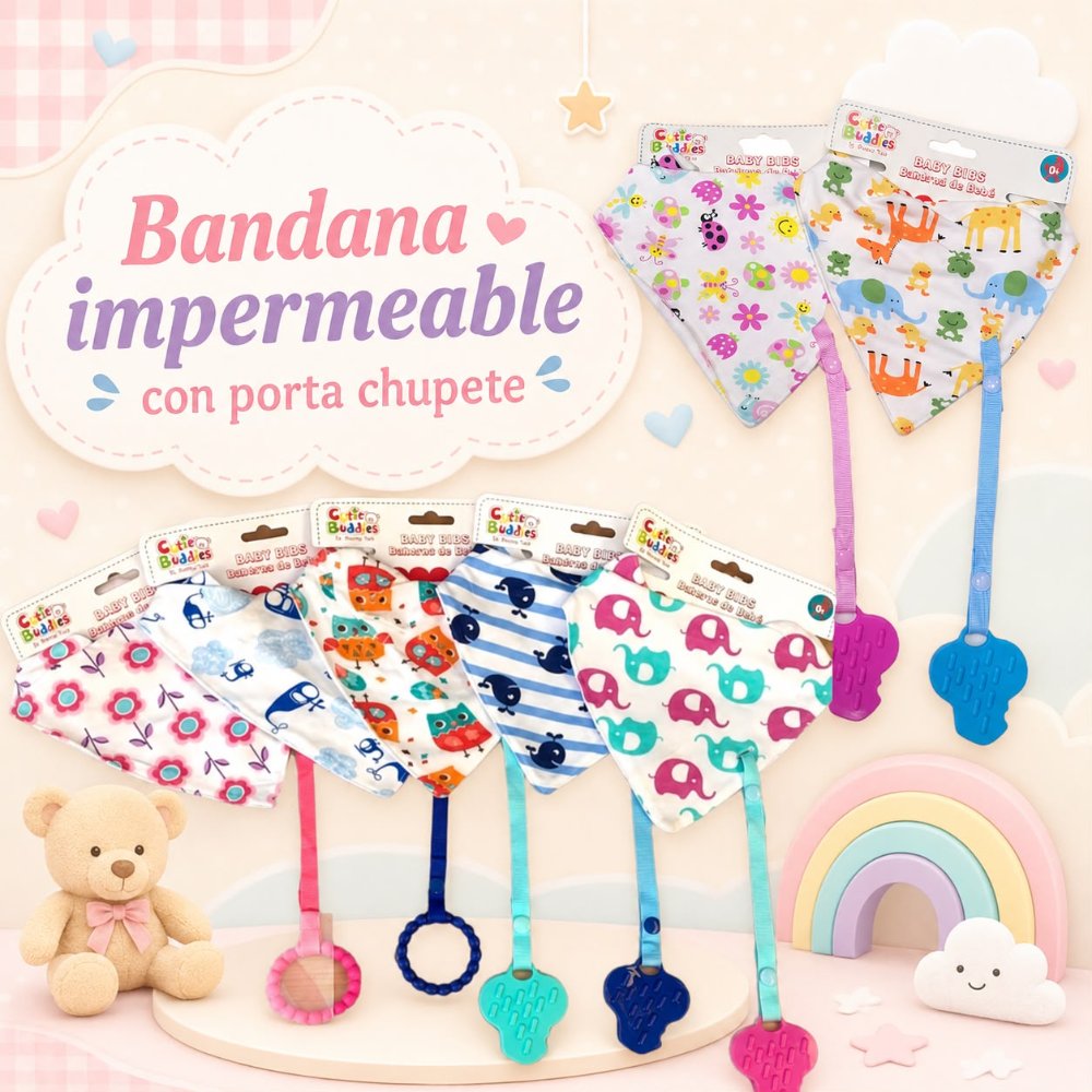 BANDANA CON PORTA CHUPETE