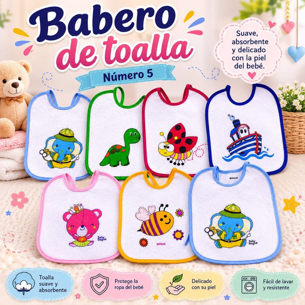 BABERO TOALLA TALLA 5