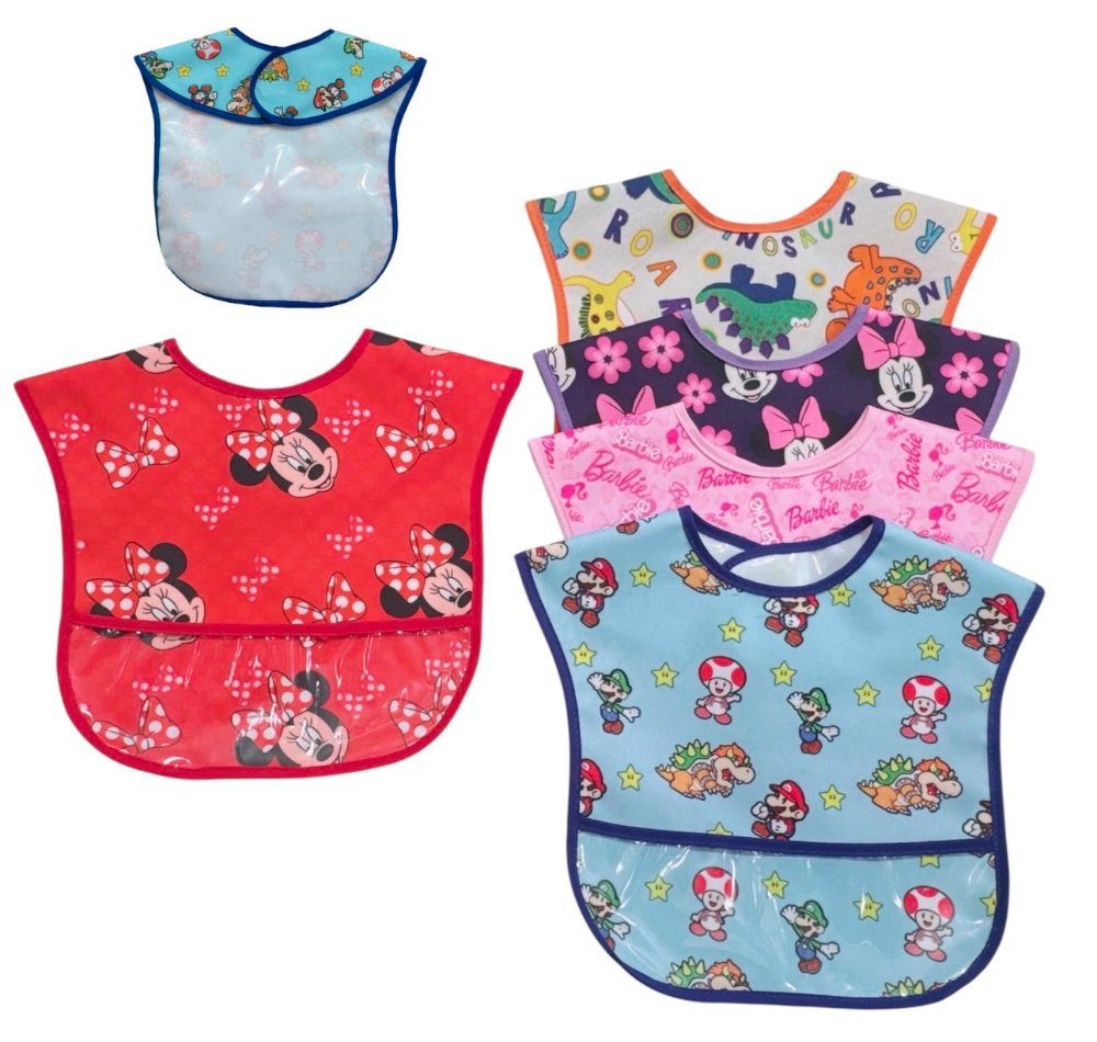 BABERO DISNEY CON VELCRO GRANDE C/ BOLSILLO
