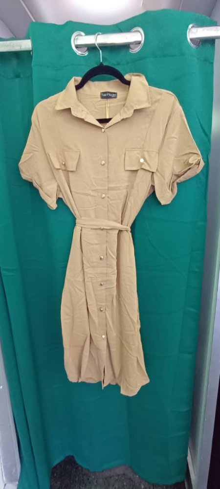 E- vestido camisero con cinto 18412