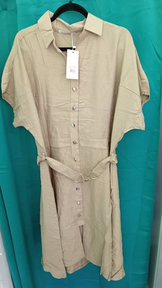 E- vestido camisero con cinto 32550m