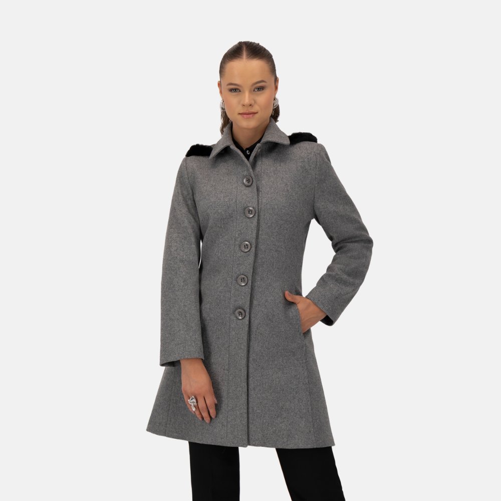 Abrigo DI NUOVO Modelo 3505 Gris claro