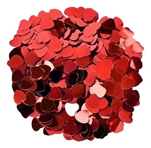 Brillantina en tubo en forma de corazon