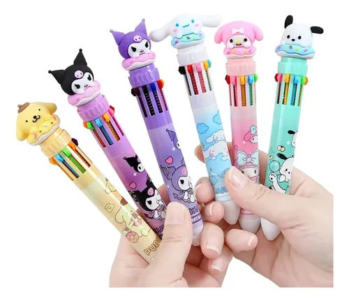 Lapiceros Sanrio y capibara 6 minas