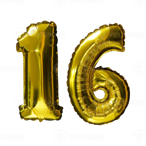 Globos de números 16 pulgadas