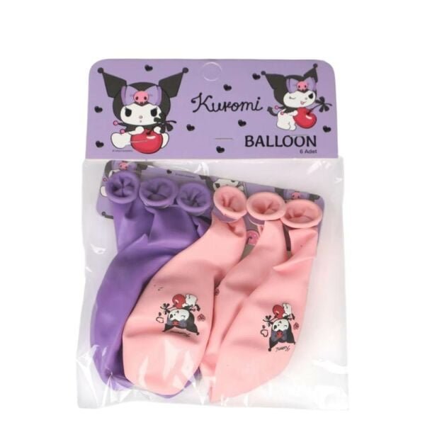 Bolsa de 10 vejigas/globos decoradas de kuromi