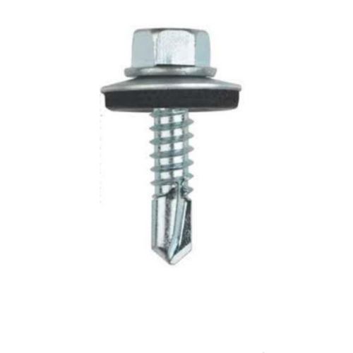 TORNILLO LAMINA-POLIN CABEZA HEXAGONAL ZINCADO # 12 - 1 in/25.4 mm PUNTA BROCA