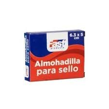 Almohadilla azul marca FAST para sellos pequeña