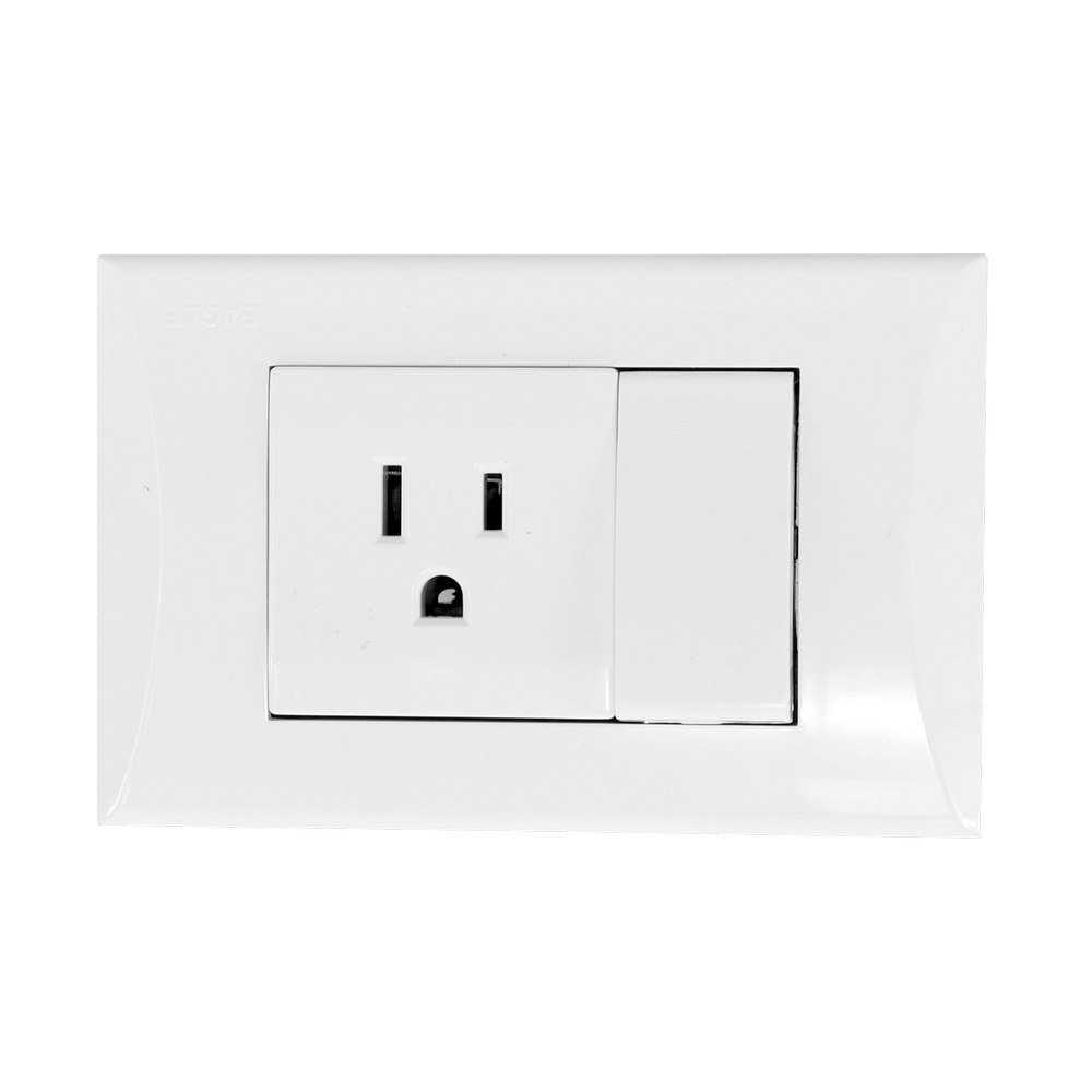 Switch/toma blanco integrado