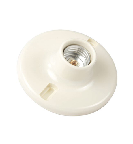 Roseta/receptangulo baq s/cadena marfil E27 Eagle