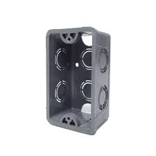 Caja rectangular PVC 4 in x 2 in gris