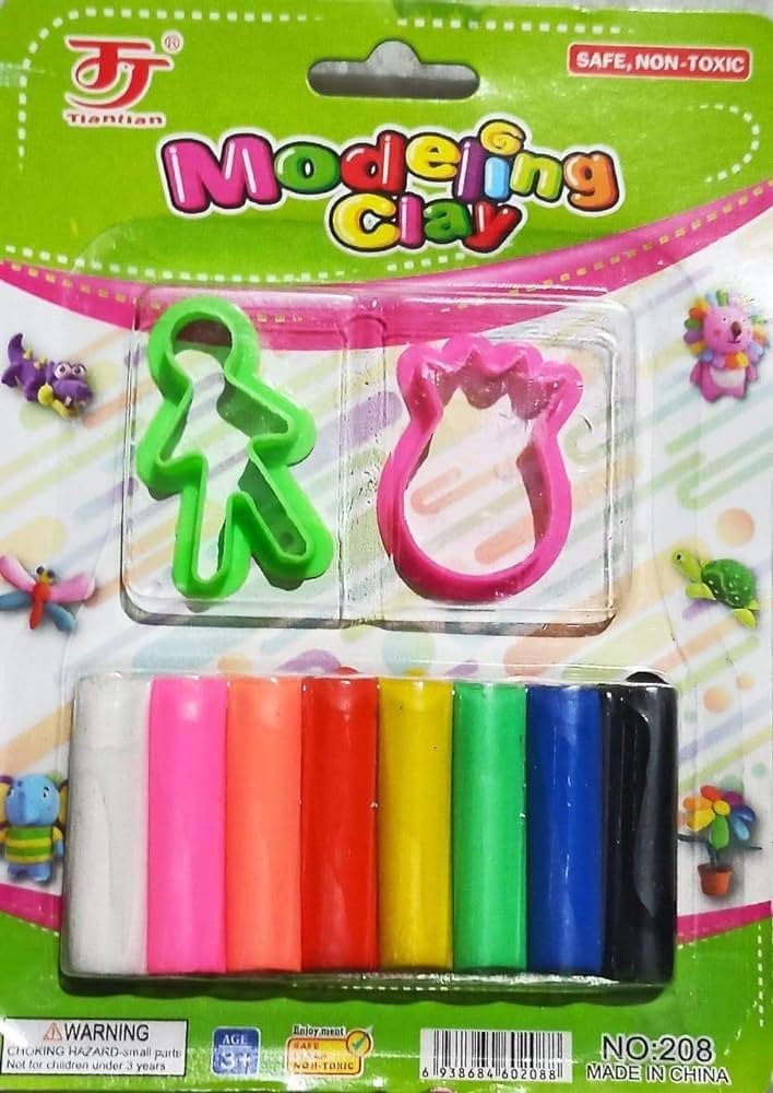 Plastilina multicolor con moldes