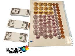 Carton de monedas didácticas