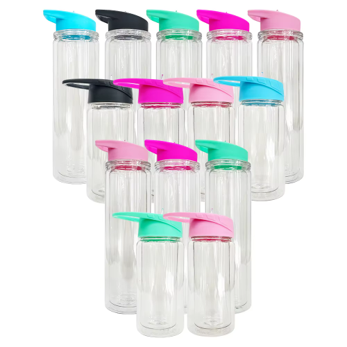 Botella deportiva con stickers