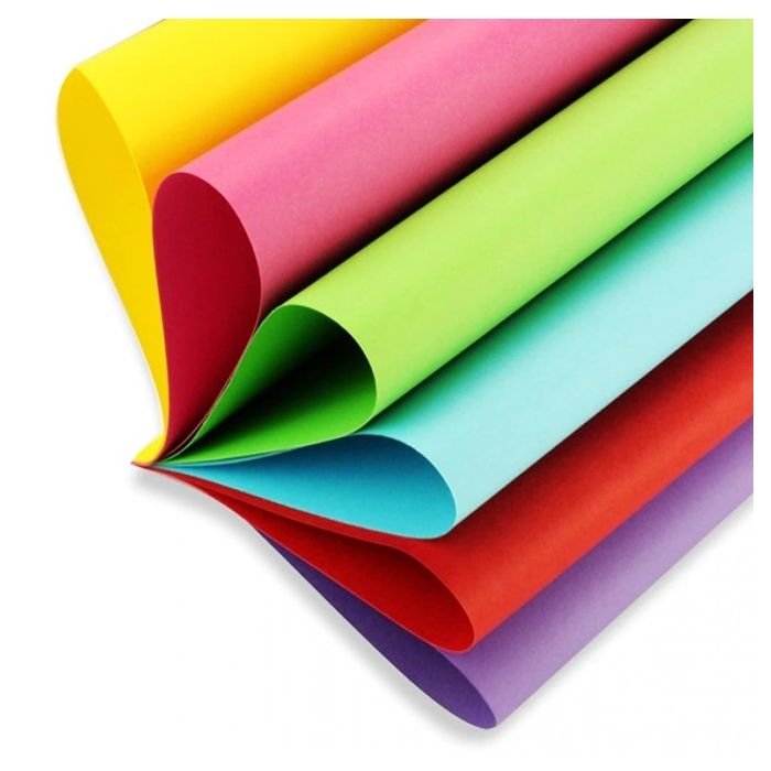 Pliego de papel bond de colores