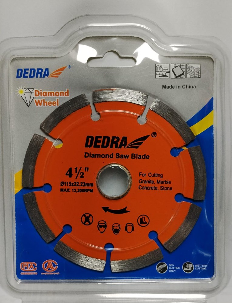 Disco para pulidora corte concreto 4 1/2 DEDRA