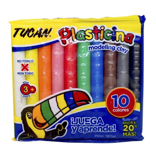 Caja de Plasticina Tucán 10 colores