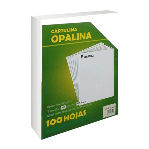 Hoja de Cartulina Opalina Blanco Tamaño Carta