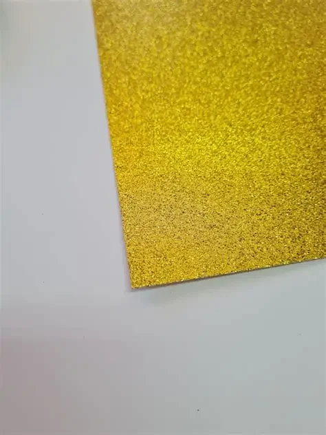 Pliego de Cartulina con Glitter Dorado