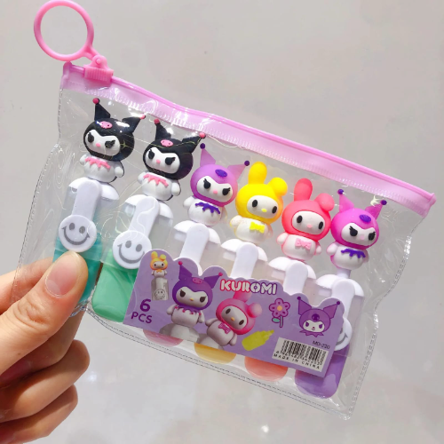 Estuche de resaltador Sanrio 6 colores con figura