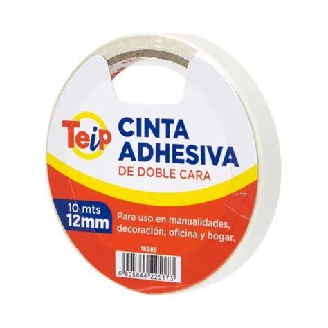 Cinta Adhesiva Doble Cara Teip delgada Transparente