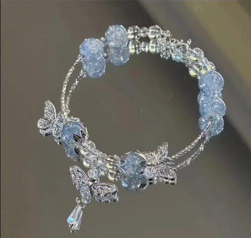 Pulsera dije de Mariposa en Tonos Cristal