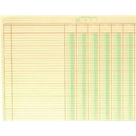 Hoja Tabular 6 columnas para contabilidad