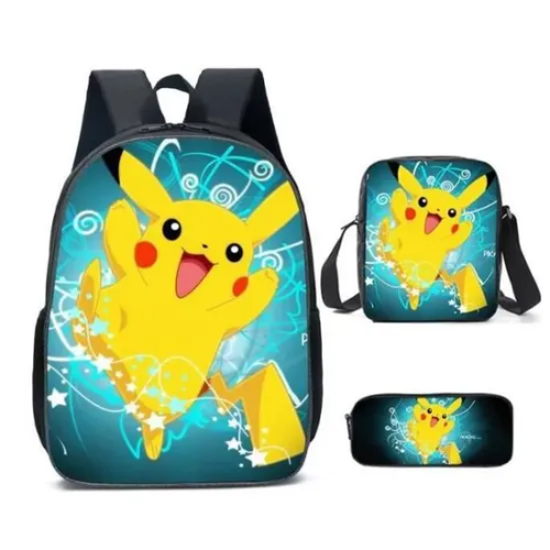 Combo de Mochila para Niños Mochila+Estuche+Lonchera