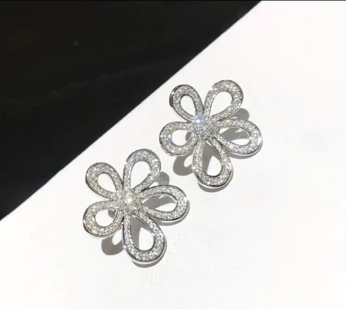 Aretes Plata diseño Flor