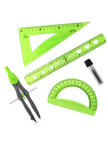 Estuche Geométrico Genial Flexible con Compás
