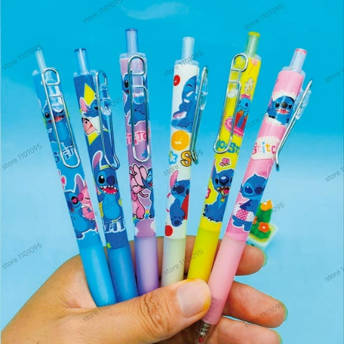 Lapicero en gel color negro diseño Stitch