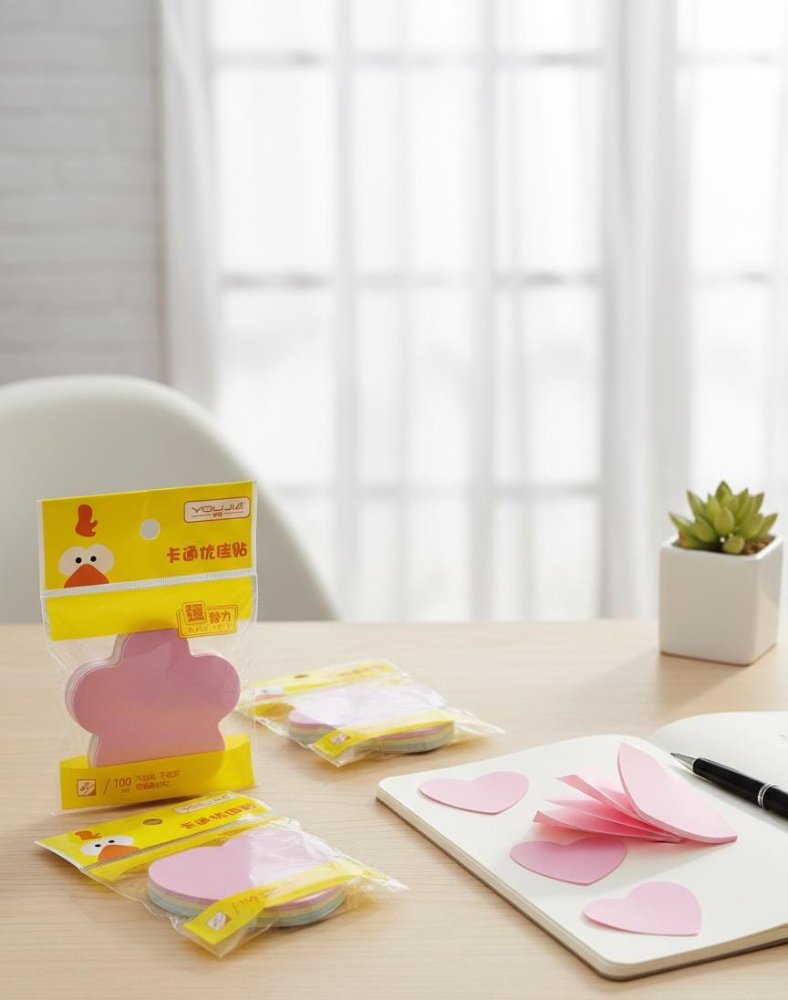 Paquete de Post It colores Neon con diseños