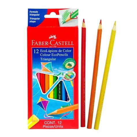 Caja de Crayones Faber Castell largo 12 colores