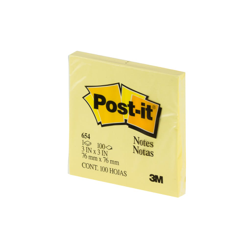 Post It Amarillo Cuadrado con Adhesivo