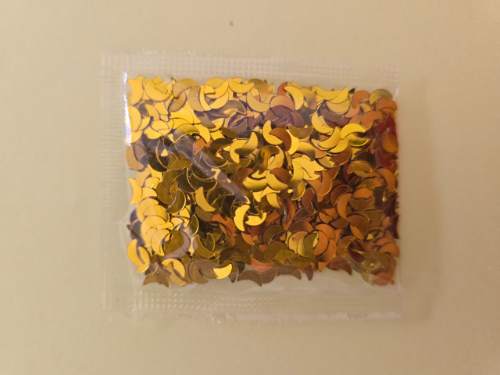 Bolsa de Brillantina Fast con figura Dorado
