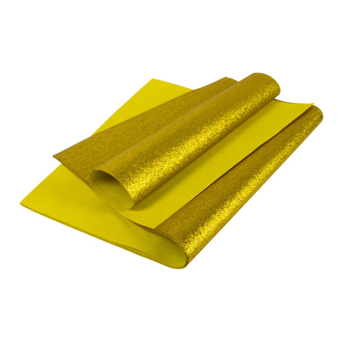 Pliego de tela con diamantina Fast Dorado
