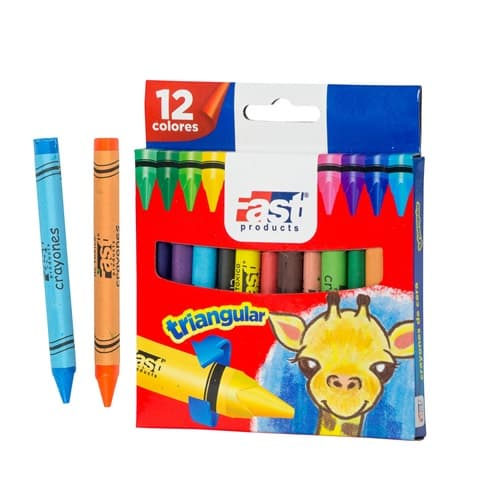 Caja de Crayones de Cera Fast 12 colores regular